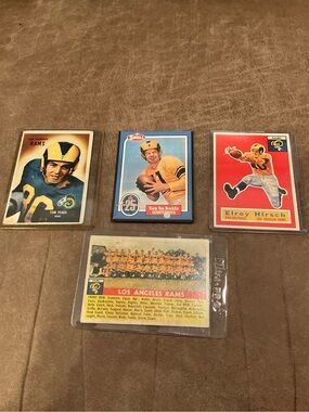 Vintage LA Rams Trading Cards